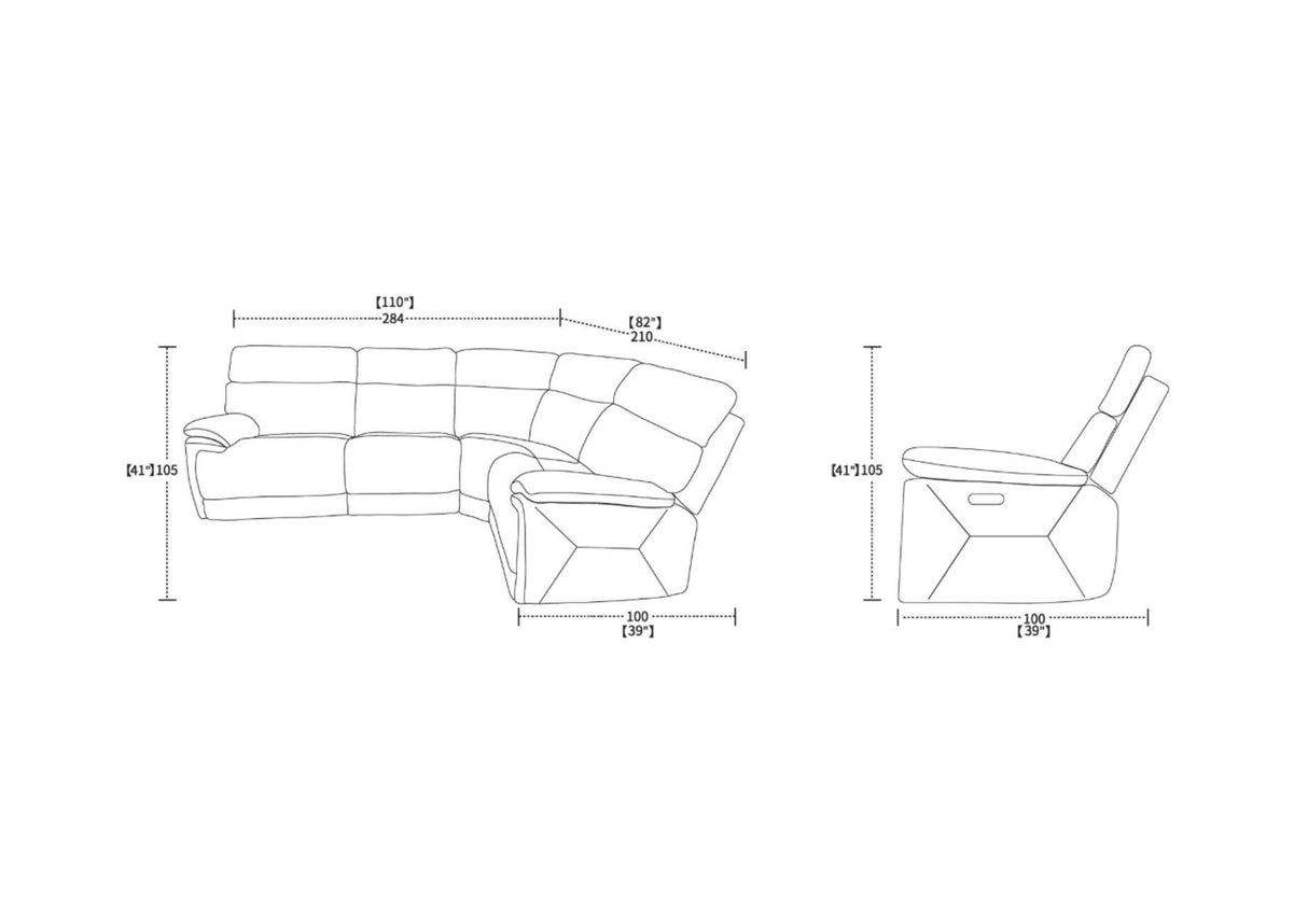 Monaco Small Corner Modular Power Recliner