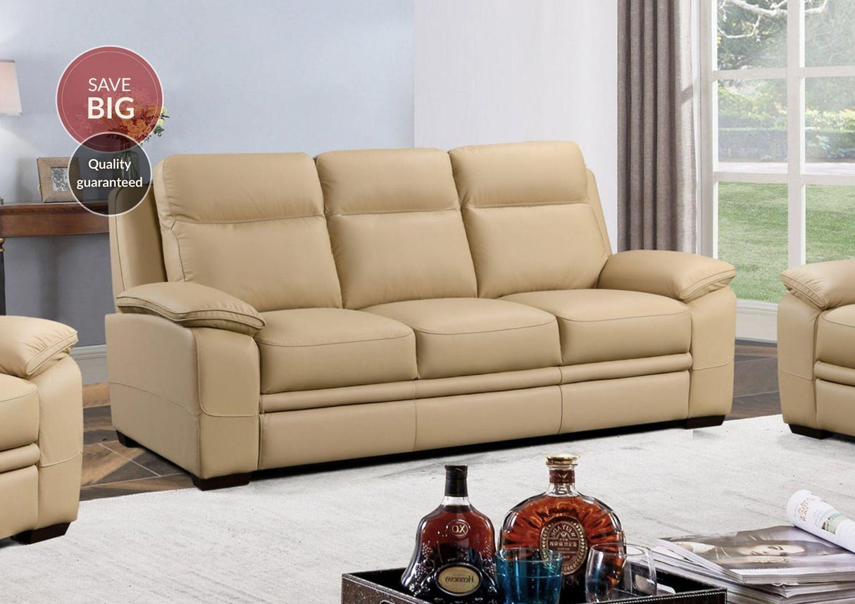 Mont Blanc Leather 3 Seater Sofa