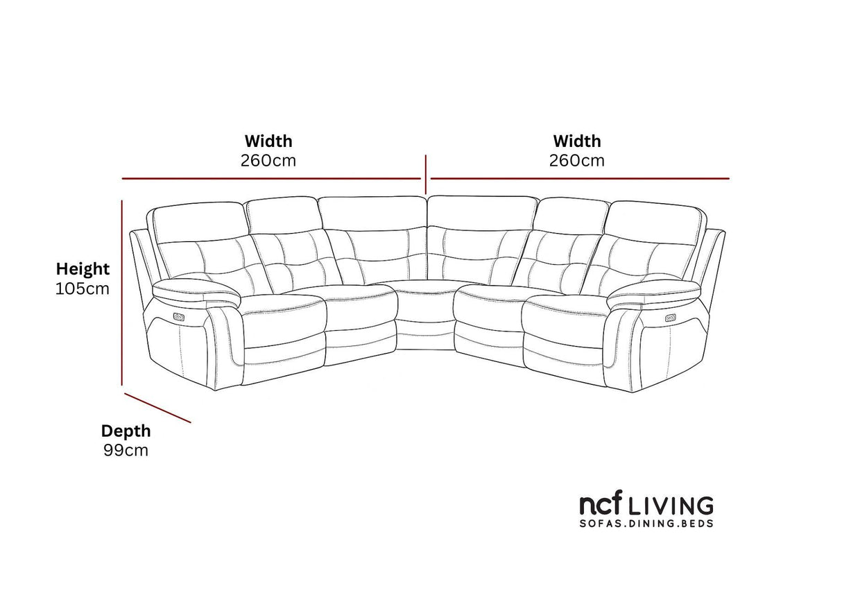 Endurance Power Recliner 2 Corner 2 Modular