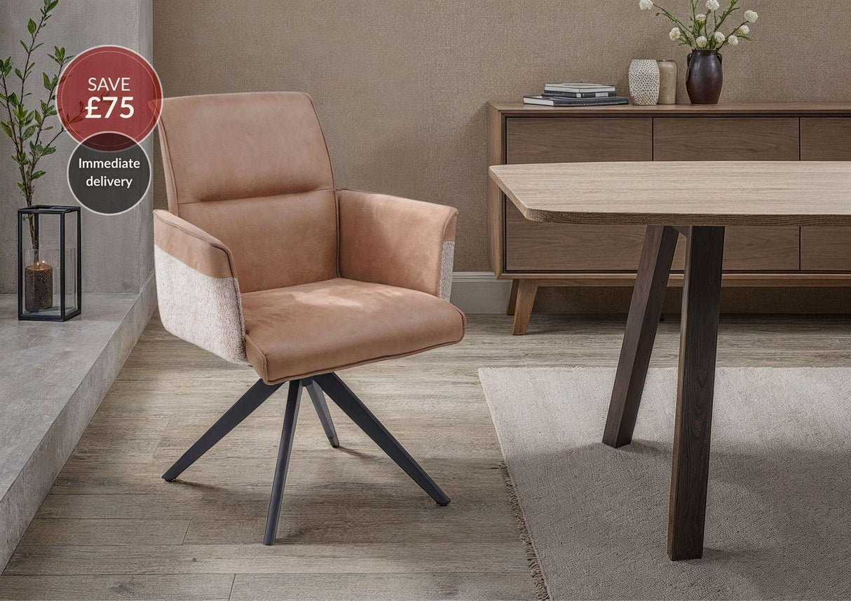 Nora 360° Auto-Return Swivel Dining Chair
