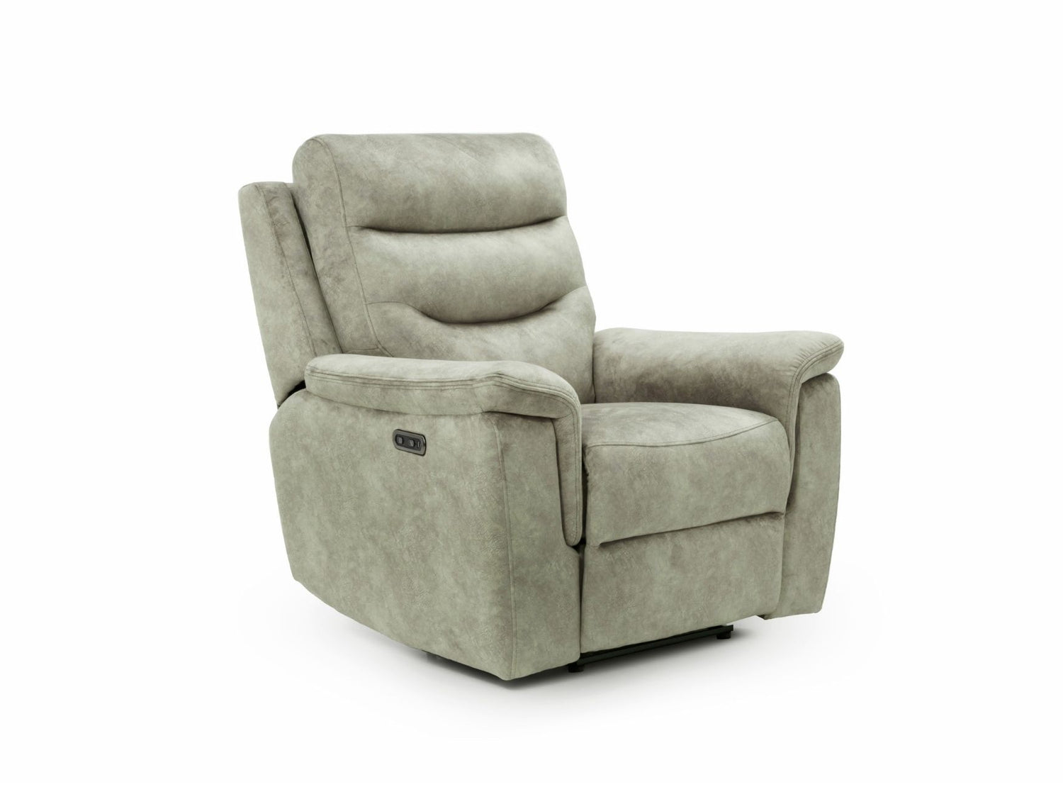 Rome Recliner Chair with USB - Marble Charcoal Grey