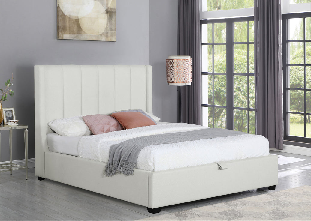 Angled view of the Savoy Ottoman Bed Frame in a room