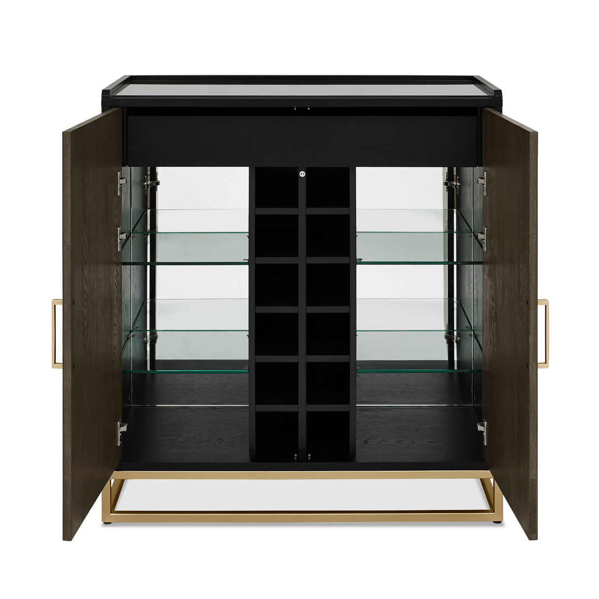 Lindos Fumed Oak Drinks Cabinet