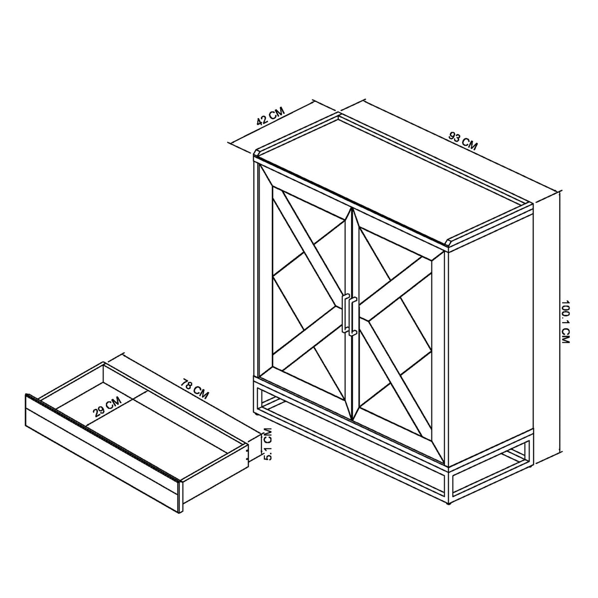 Lindos Fumed Oak Drinks Cabinet