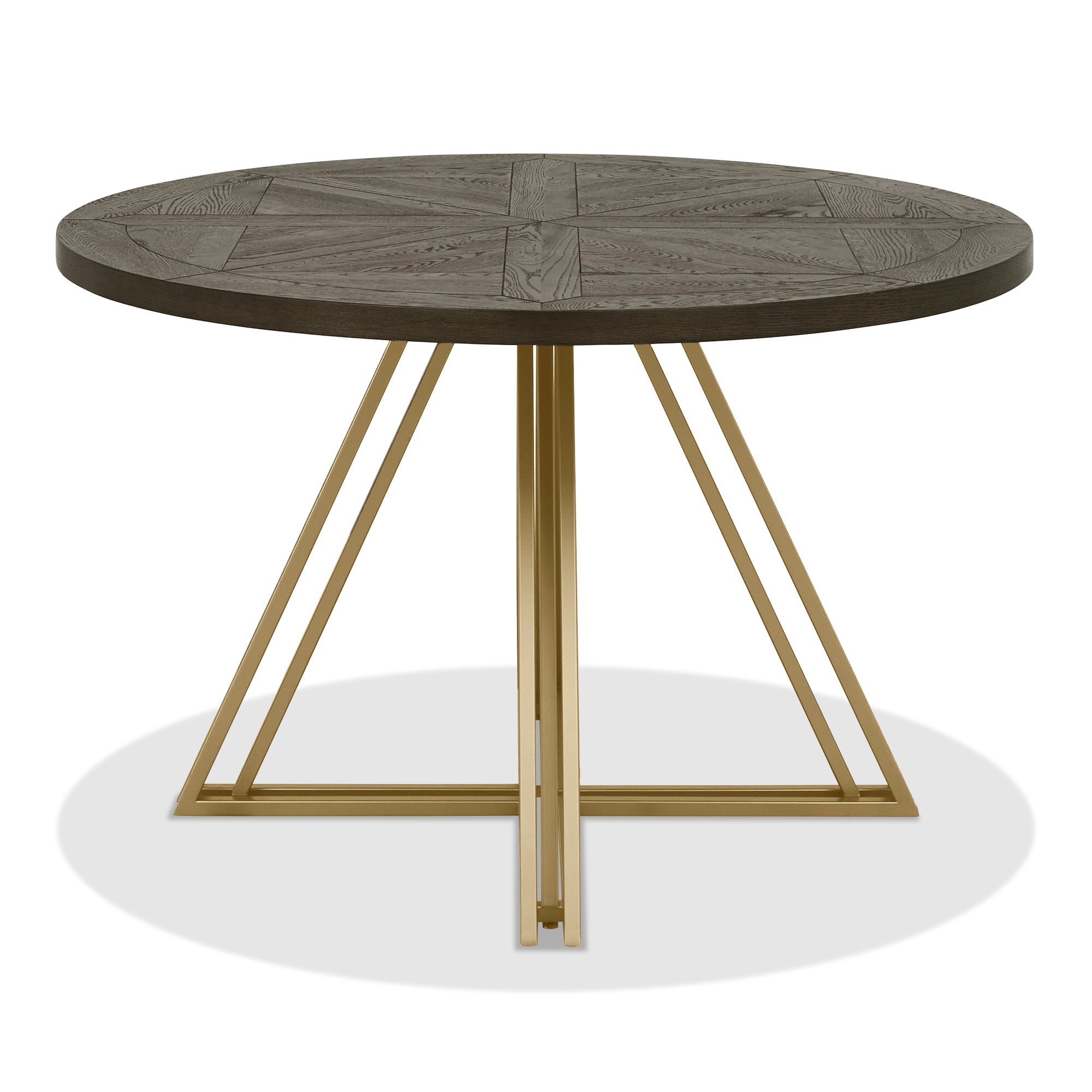 Lindos Fumed Oak 4 Seater Circular Dining Table