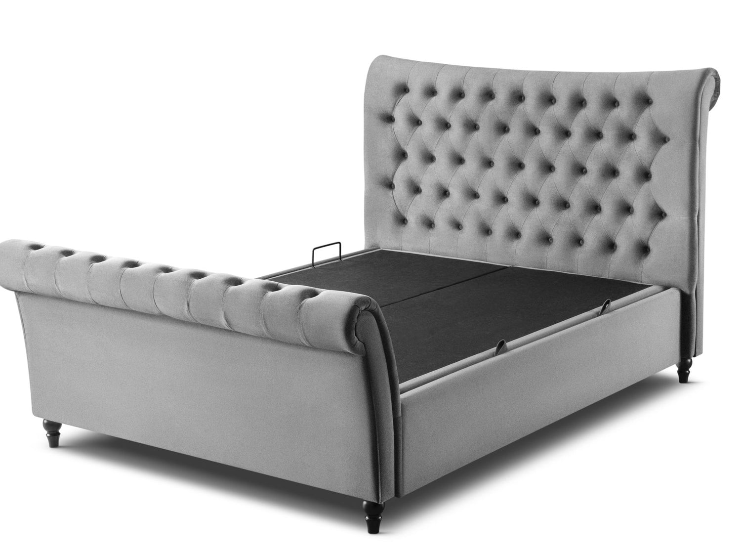 Angled view of the St Tropez Double Size Ottoman Bed Frame