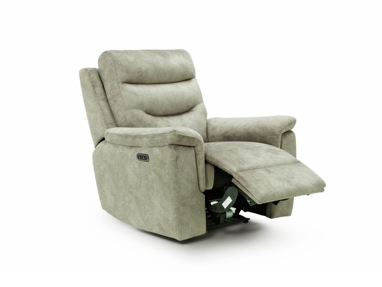 Rome Recliner Chair with USB - Marble Charcoal Grey