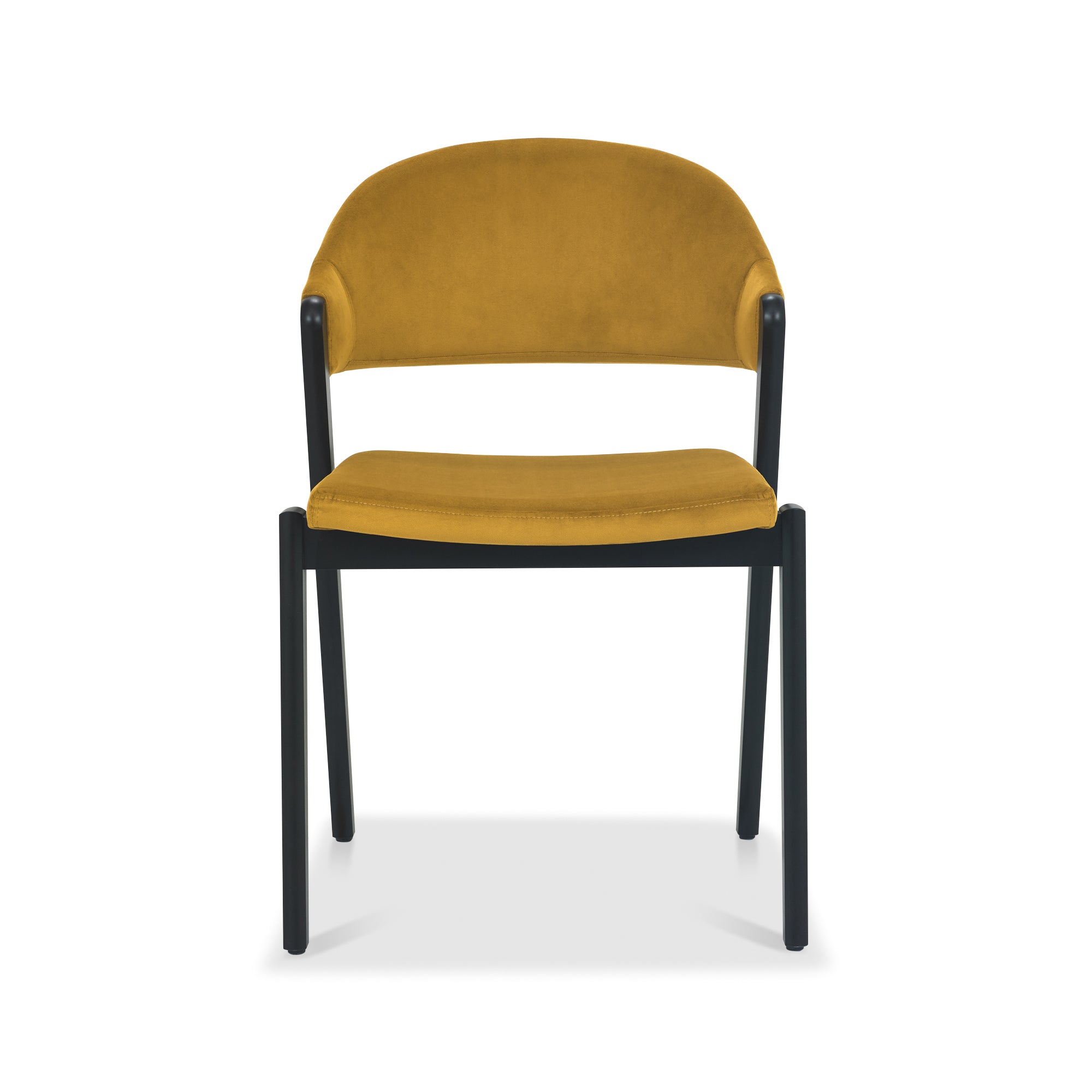 Mustard upholstered dining discount chairs