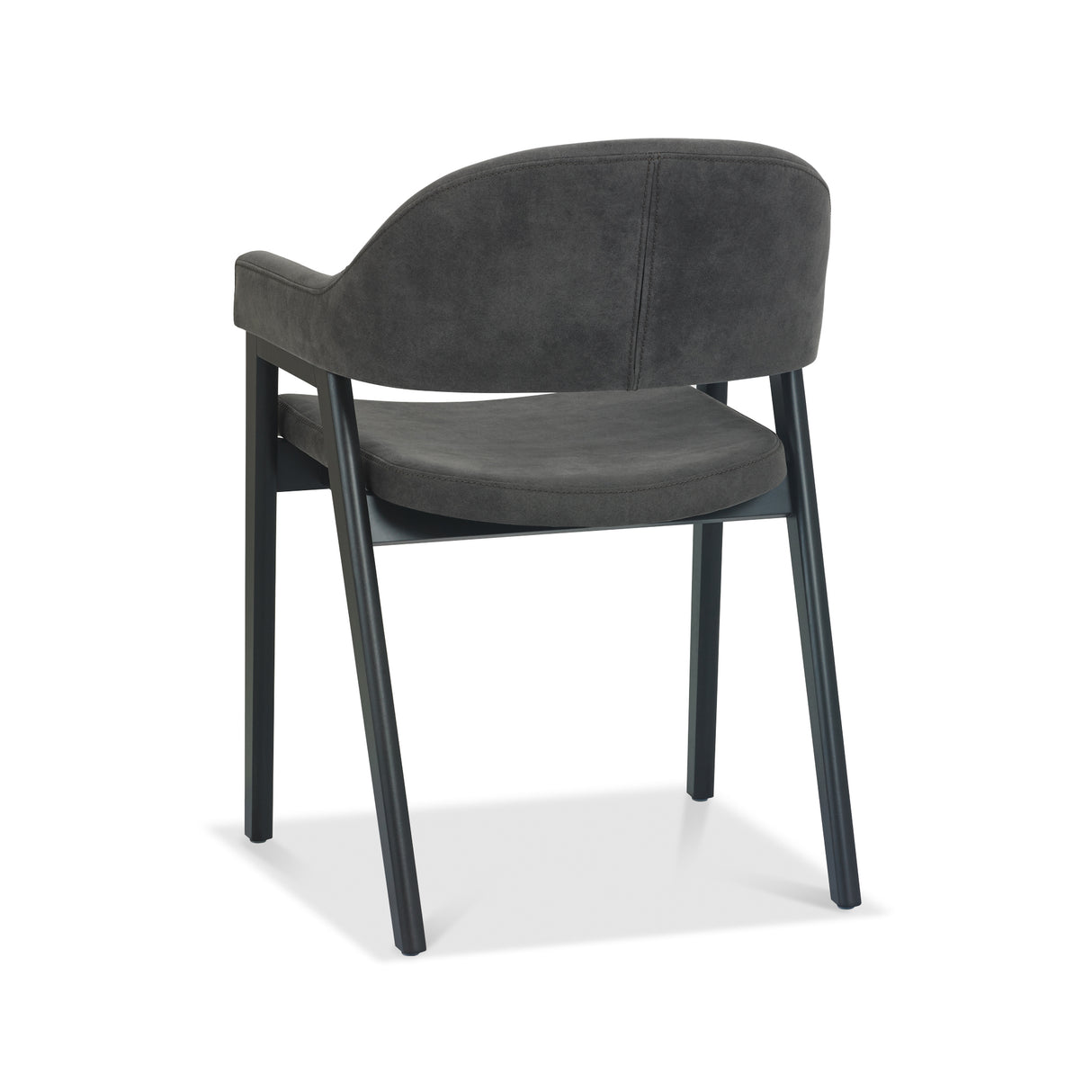 Candice Fabric Dining Chairs with Arms - Dark Grey