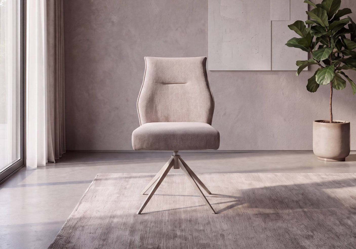 Set of 2 Aspen Swivel Dining Chairs