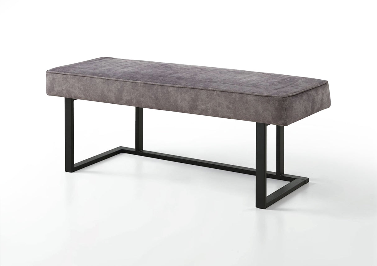 Ebony Dining Set with Bench and Ceramic Table