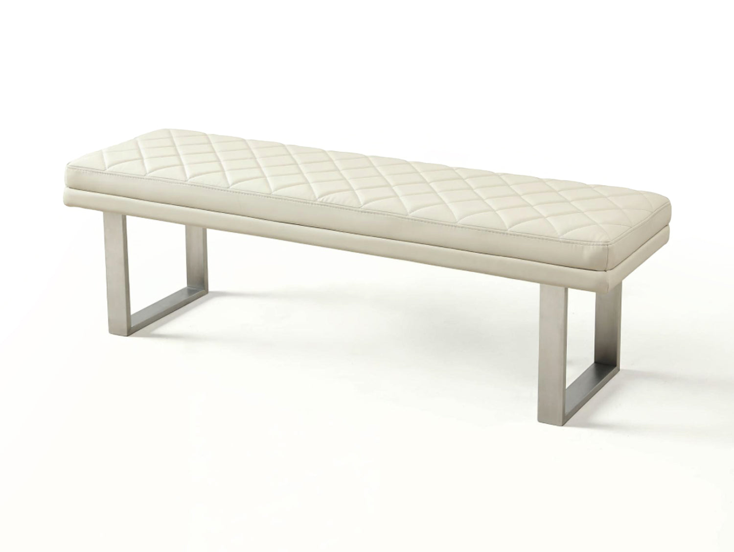 Ivory Dining Set with Bench and Ceramic Table