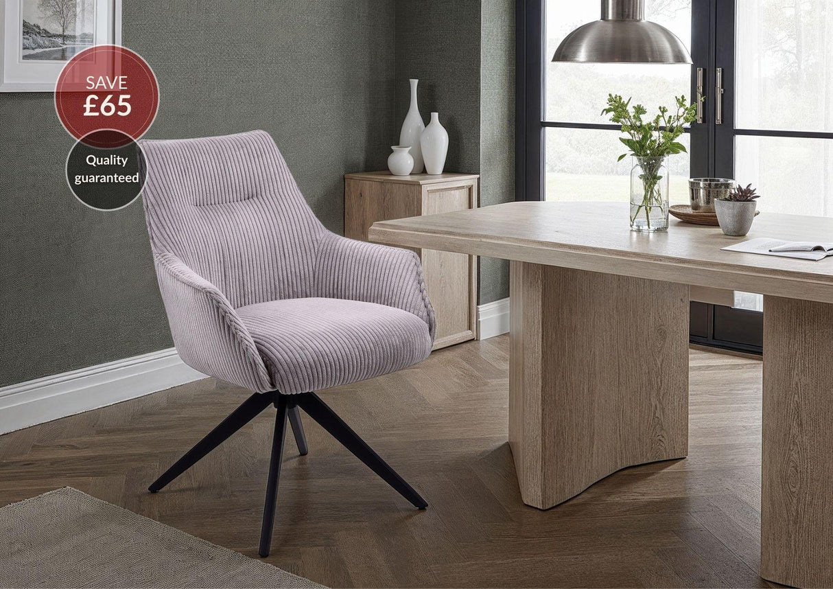 Bianca 360° Auto-Return Swivel Dining Chair
