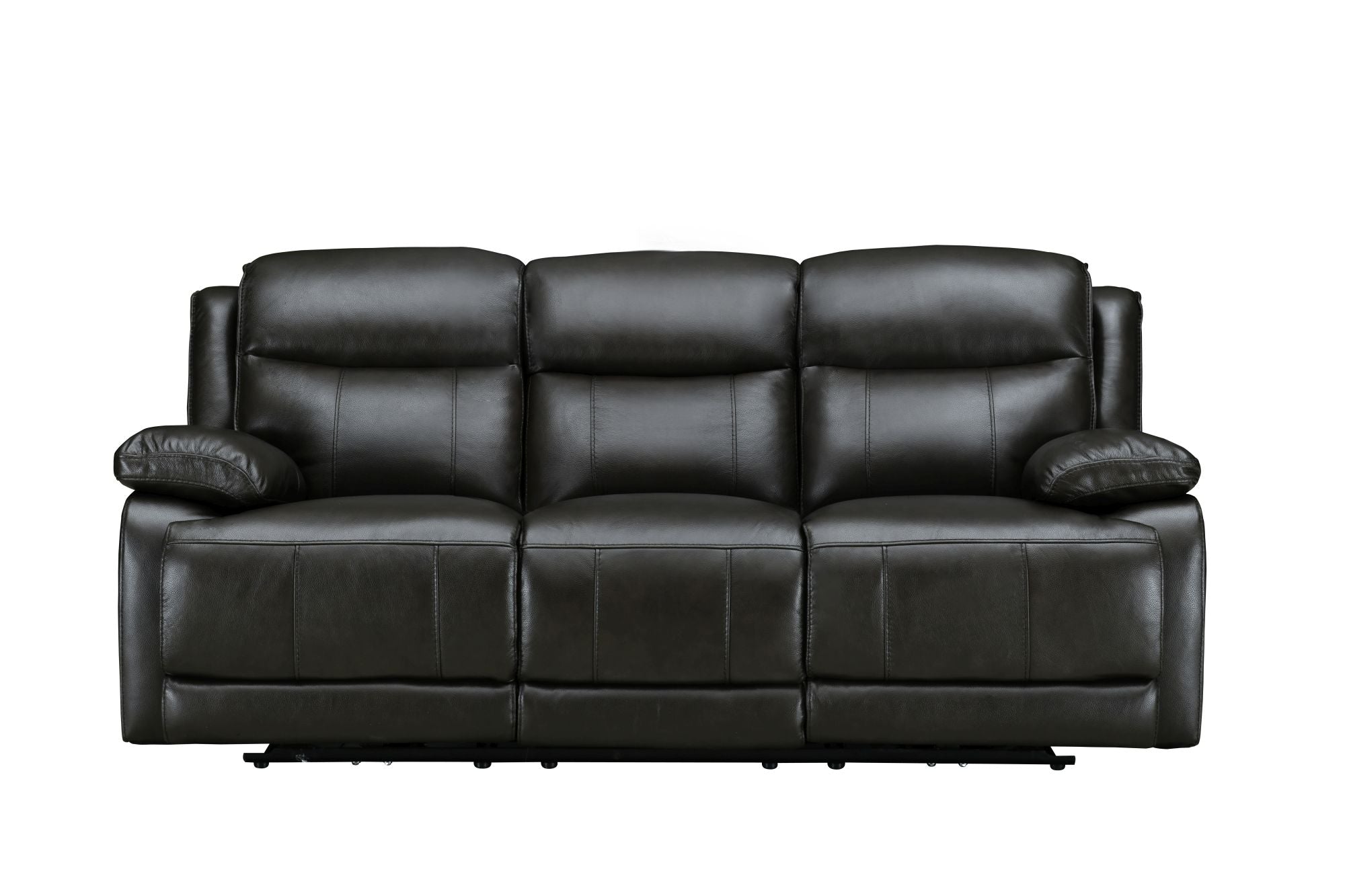 Montana Luxury 3-Seater Leather Sofa with Dual Power Recliners & Adjustable Power Headrest