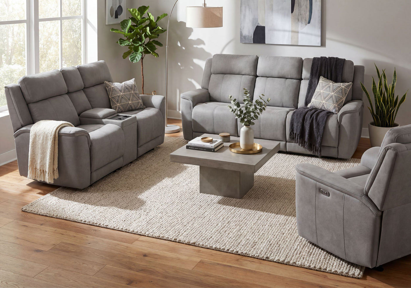 Paramount Luxe Power Recliner/Headrest Armchair