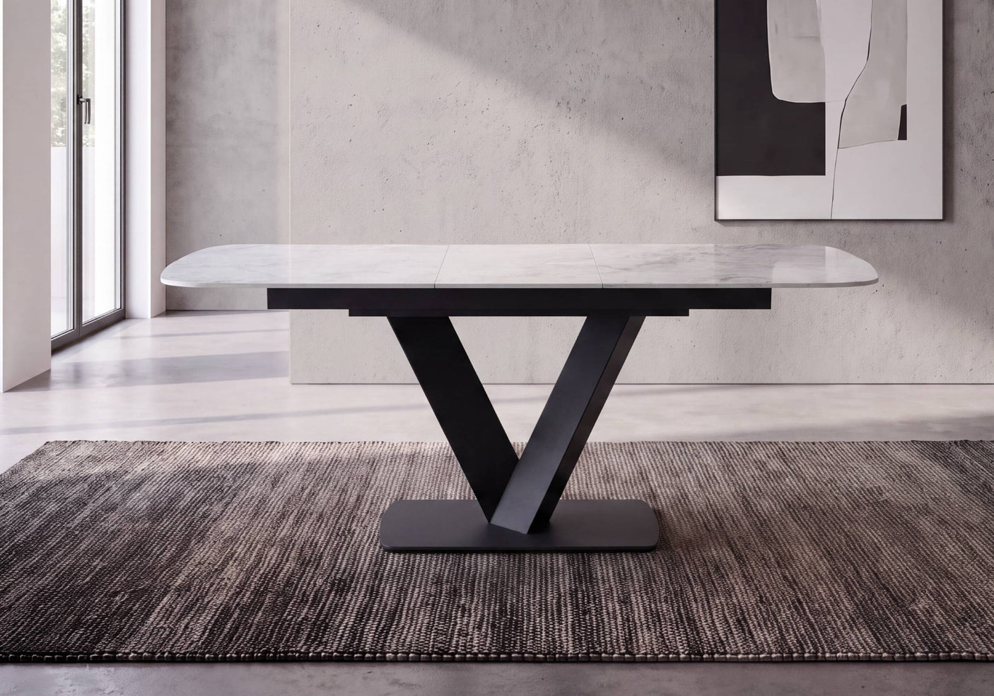 Eden Extending Dining Table and 4 Dining Chairs