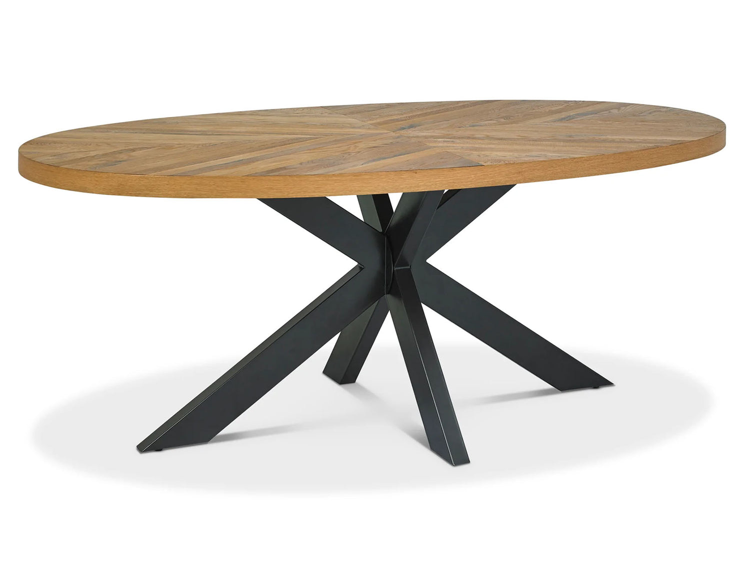 Elliot Rustic Oak Oval Dining Table