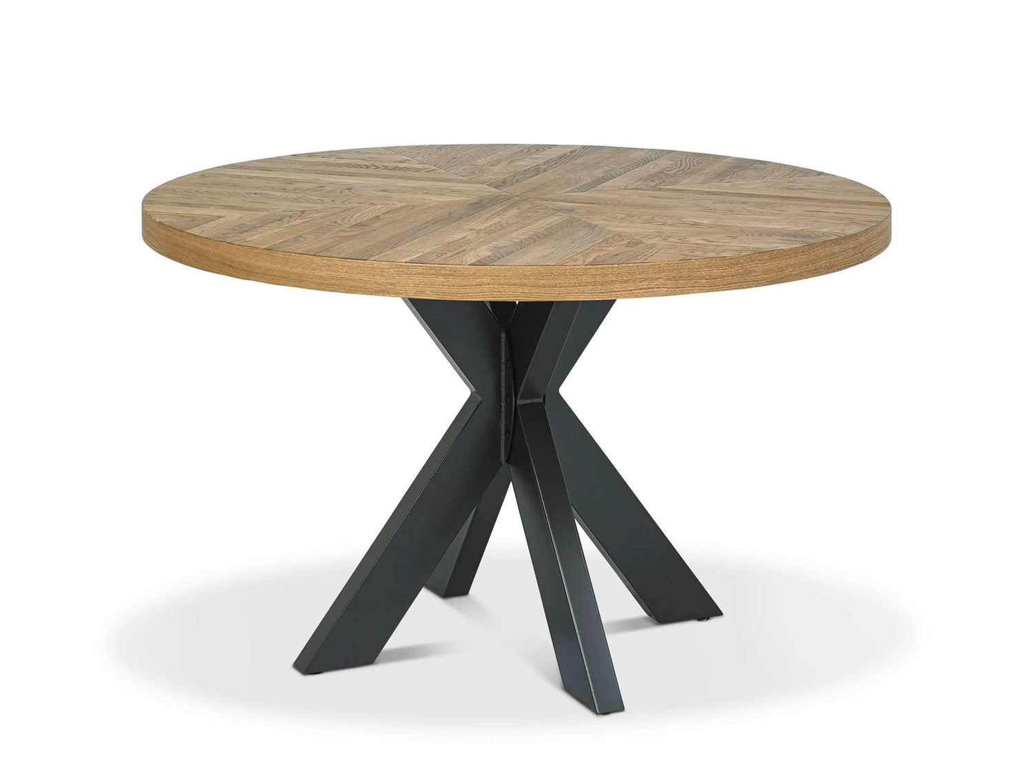 Elliot Rustic Oak Round Dining Table