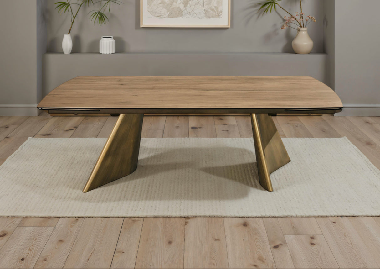 Enzo Natural Ceramic Extending Dining Table