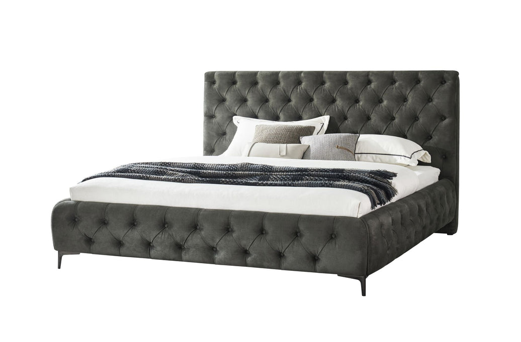 Royal bedframe Green angled view white background