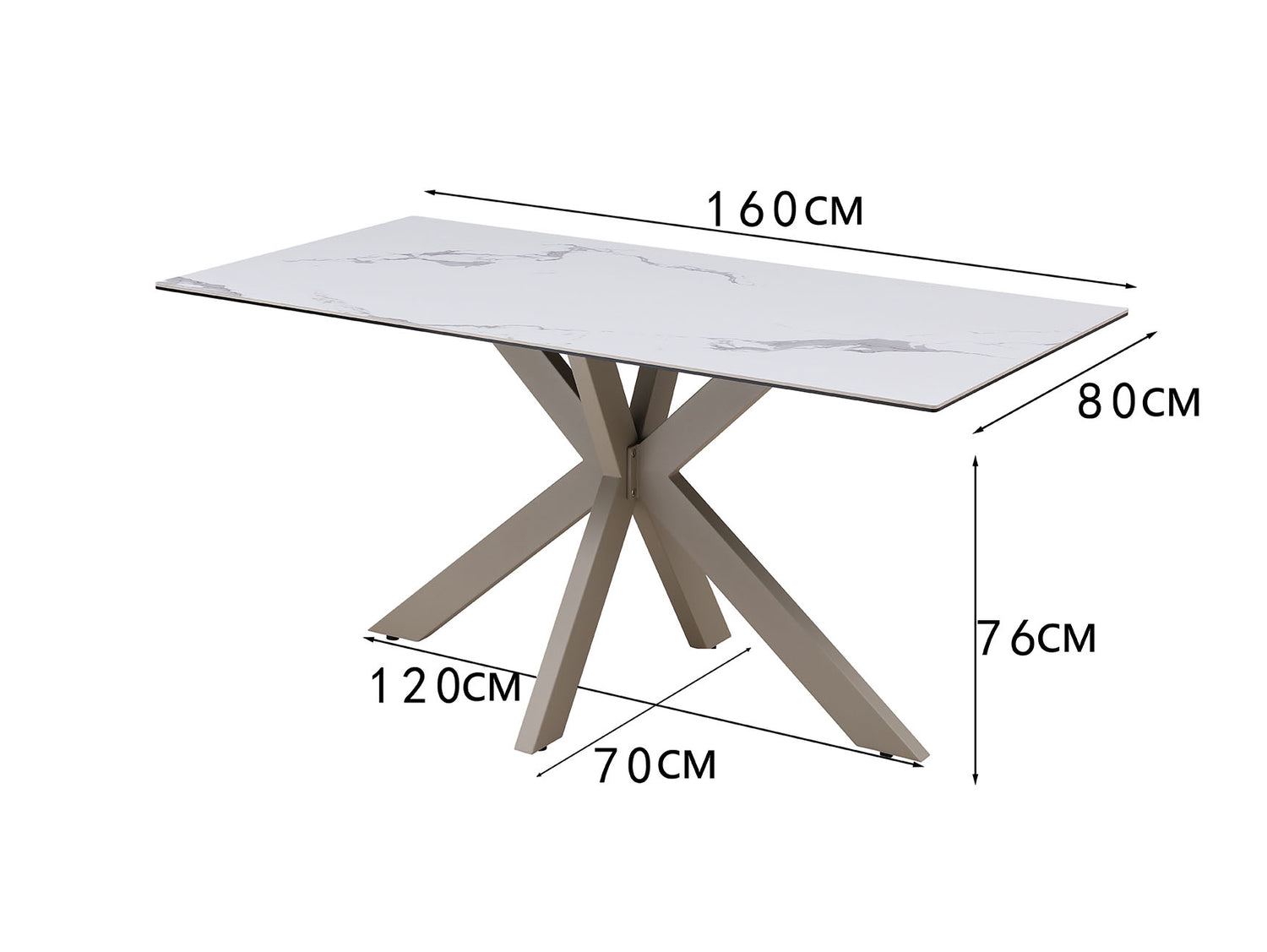 Ivory Dining Set with Bench and Ceramic Table