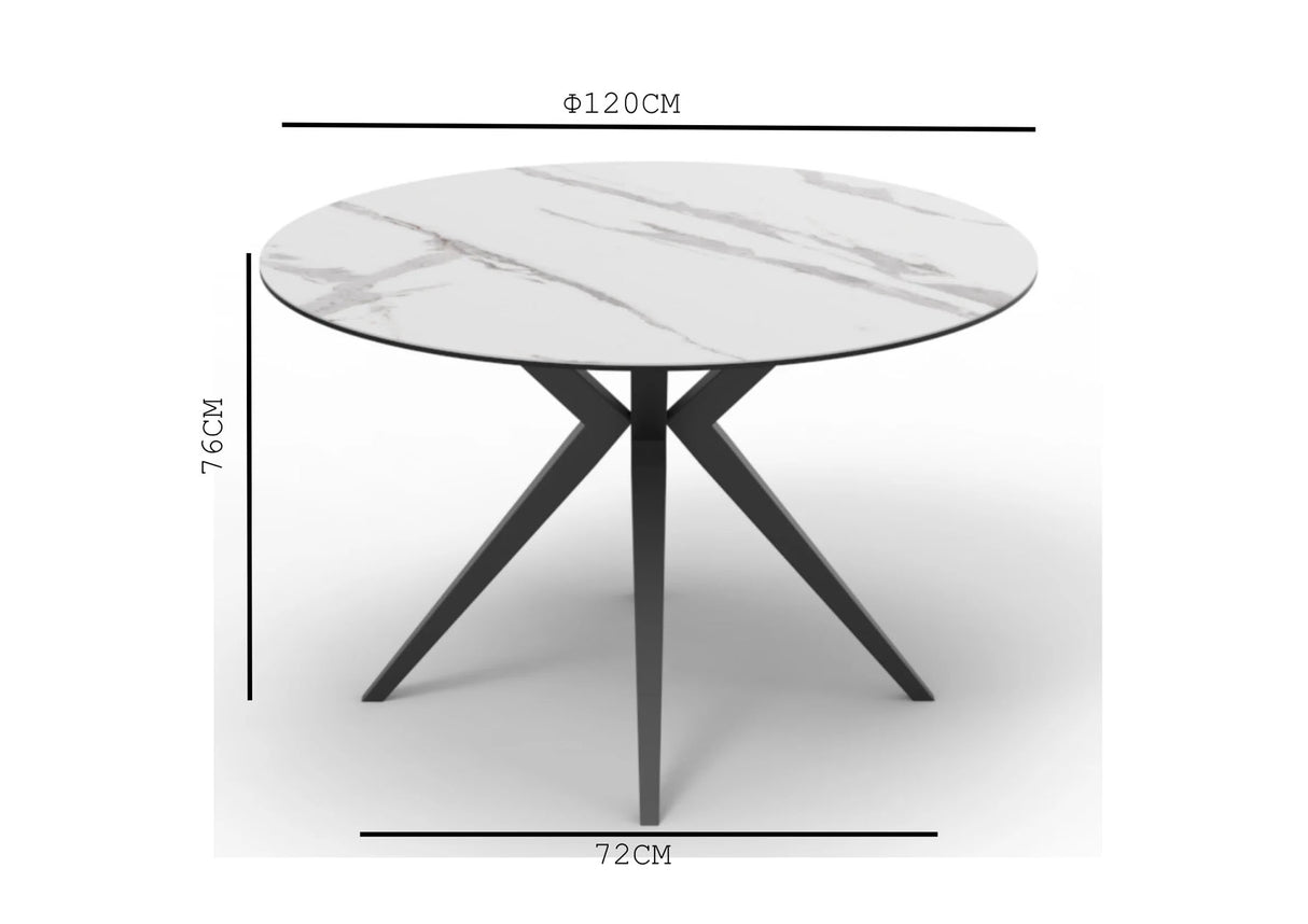 Lago Round Ceramic Dining Table