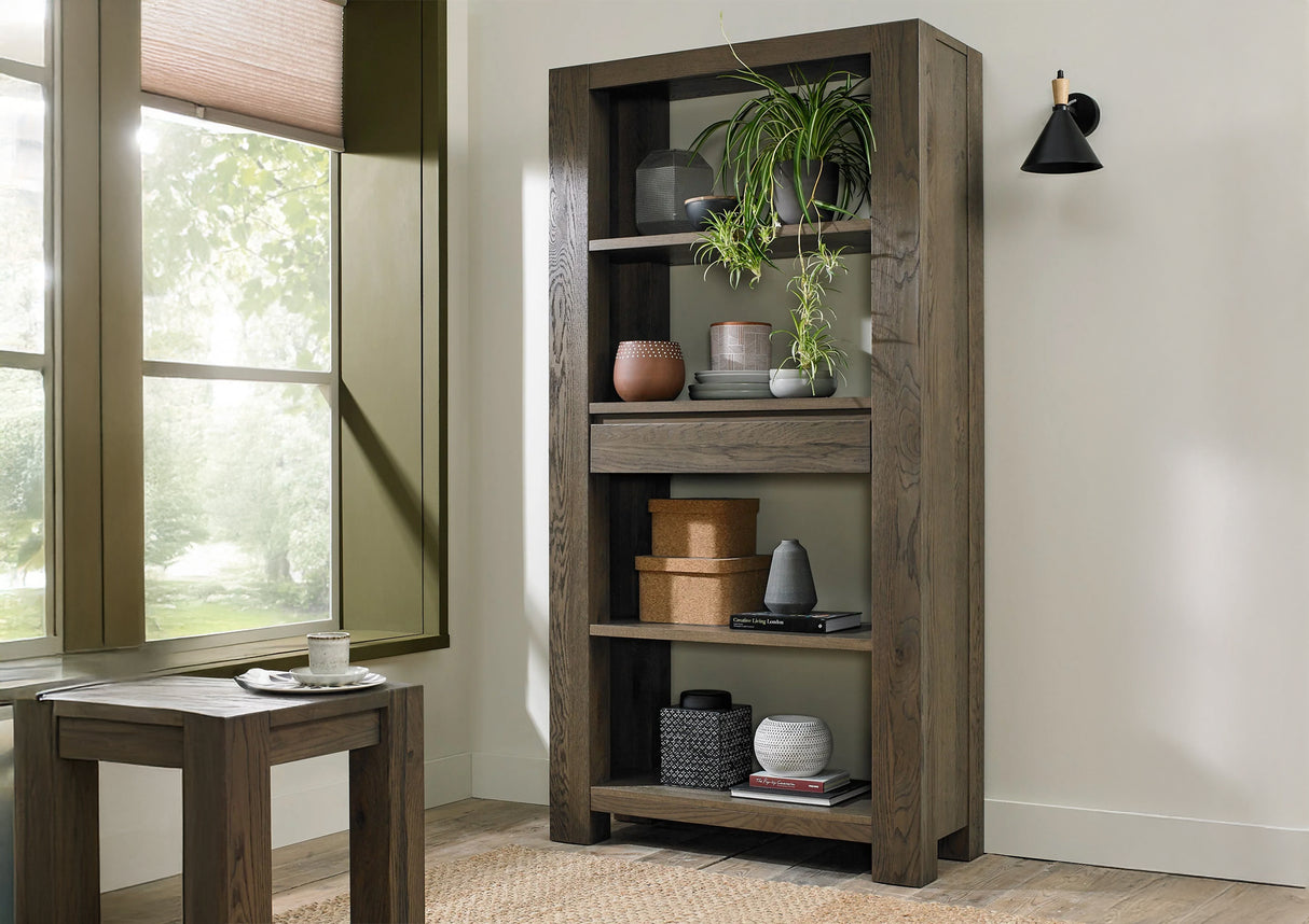 Landon Fumed Oak Open Display Unit