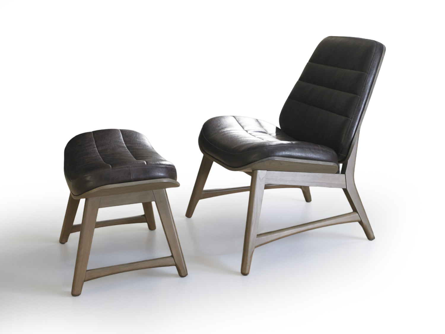 Heritage Leather Chair + Footstool (Package Deal)