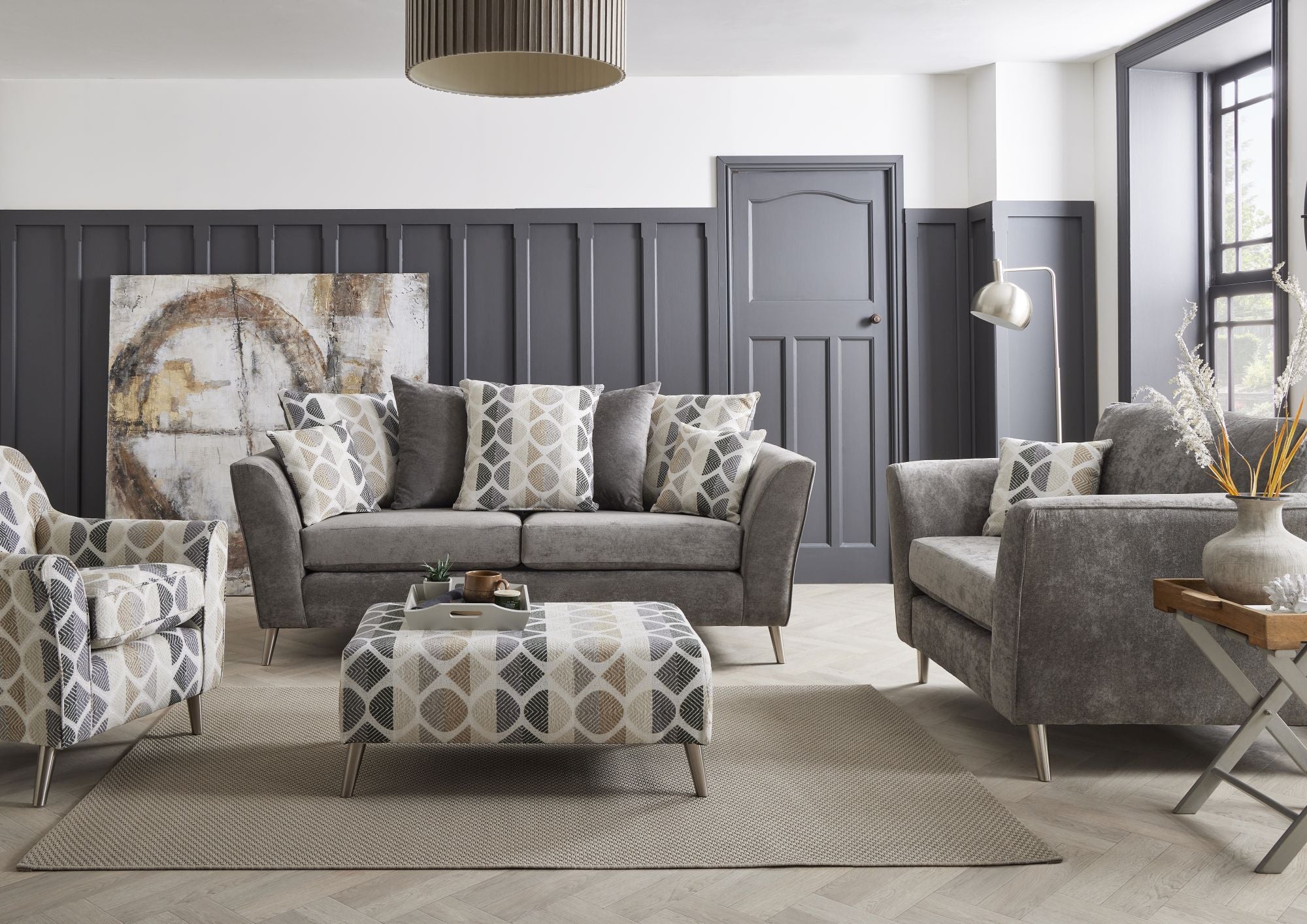 Lena 3 Seater Sofa Pillow Back