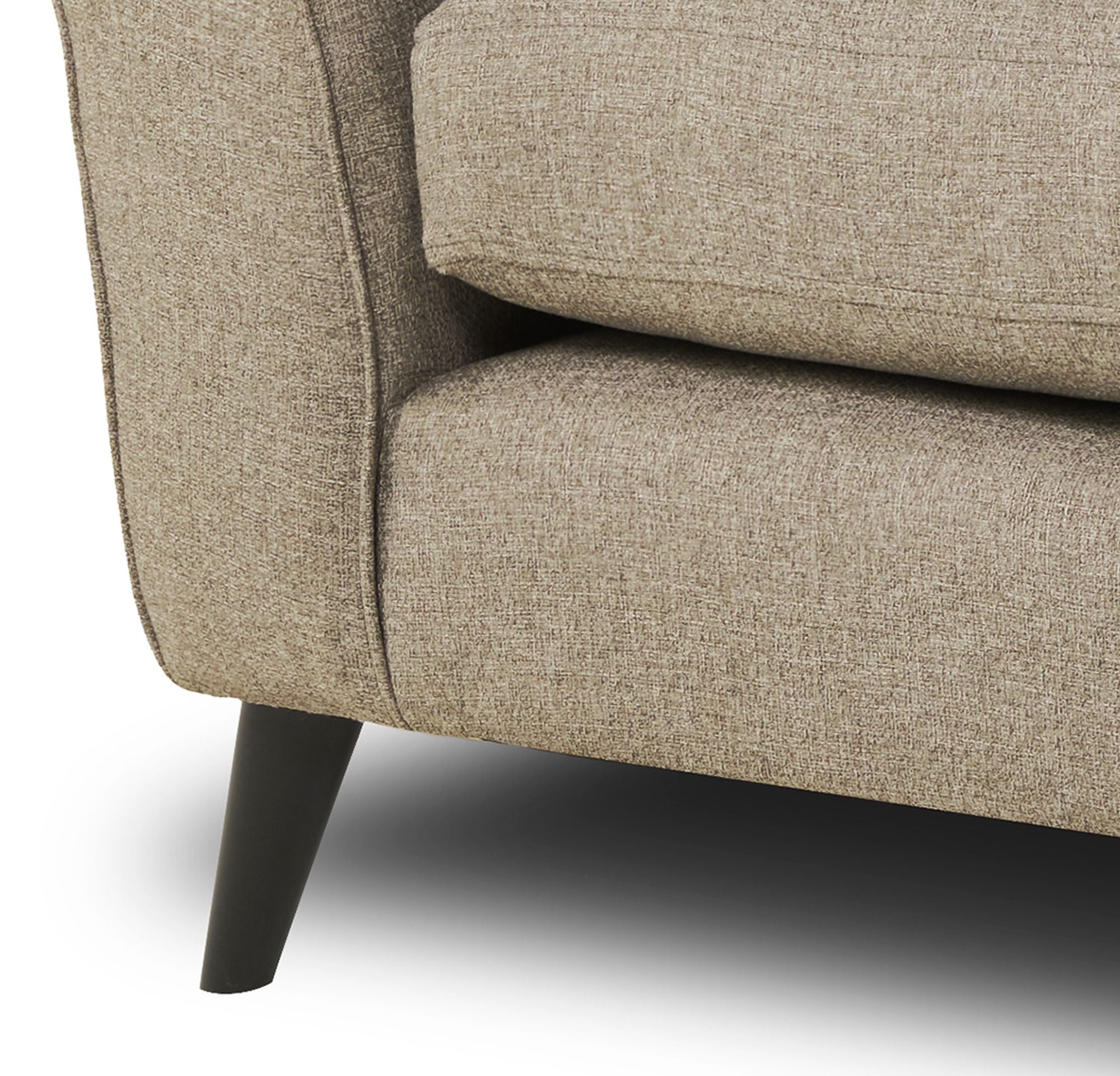 Close up of black leg of Libby sofa range