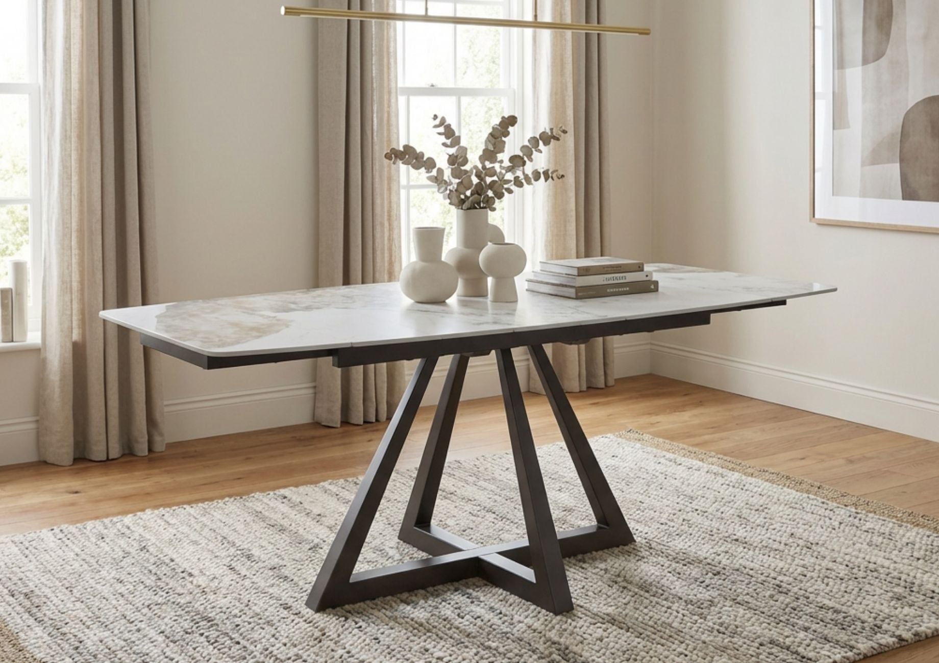 Libra Ceramic Extending Dining Table – NCF Living Libra Ceramic Extending Dining Table – NCF Living