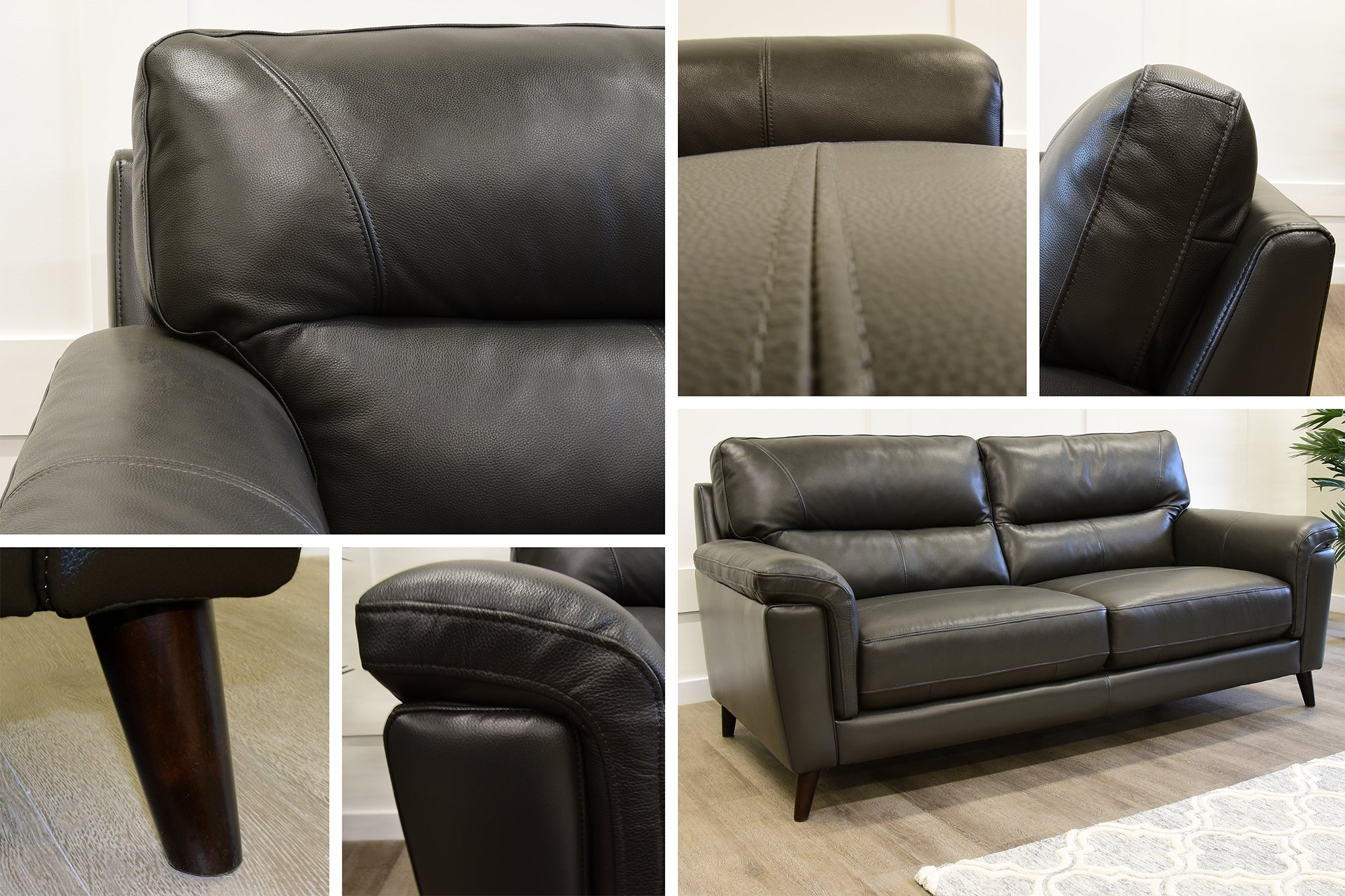 Lyon 3 Seater Leather Sofa