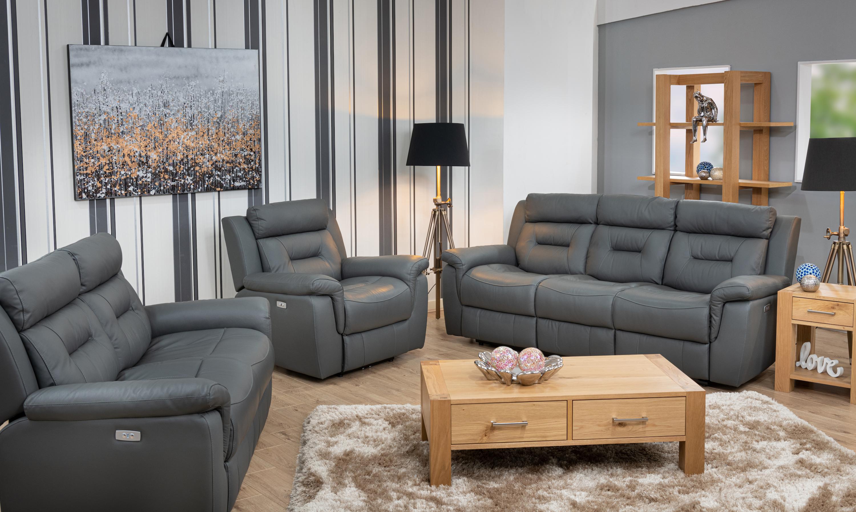Milan 2 Seater Sofa With Power Recliner and USB port