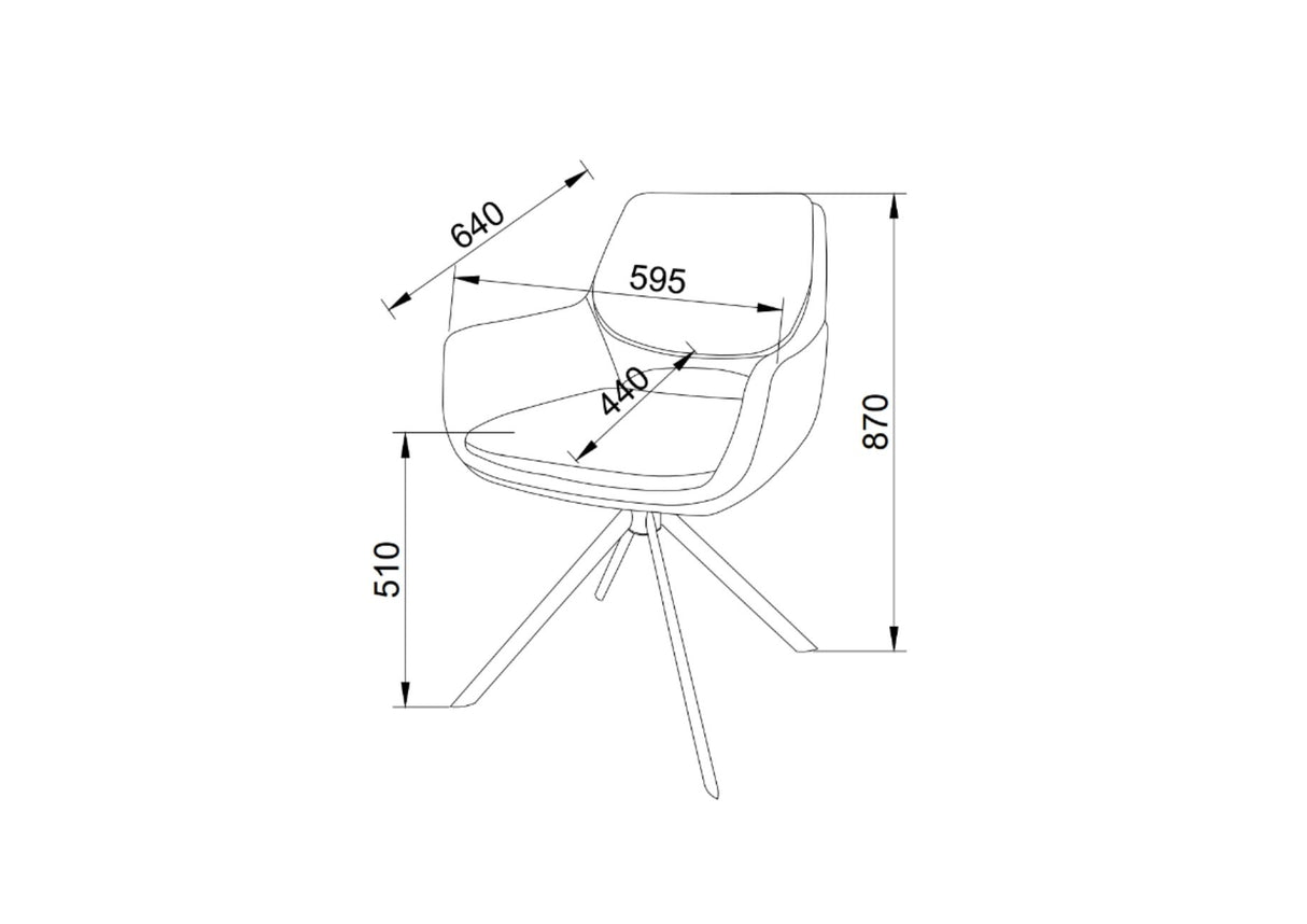 Mona Swivel Dining Chair