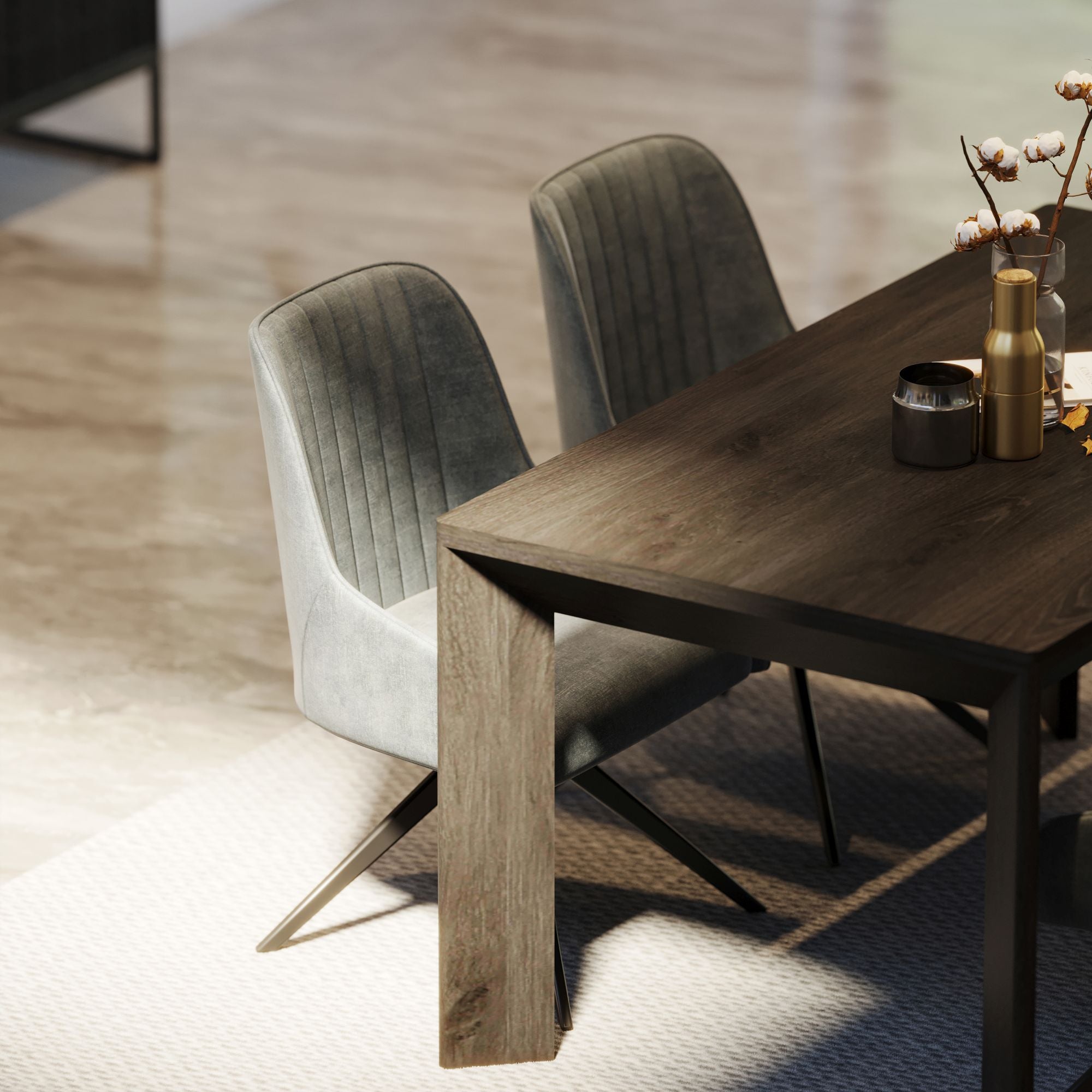 Ingot Fixed Top Dining Table