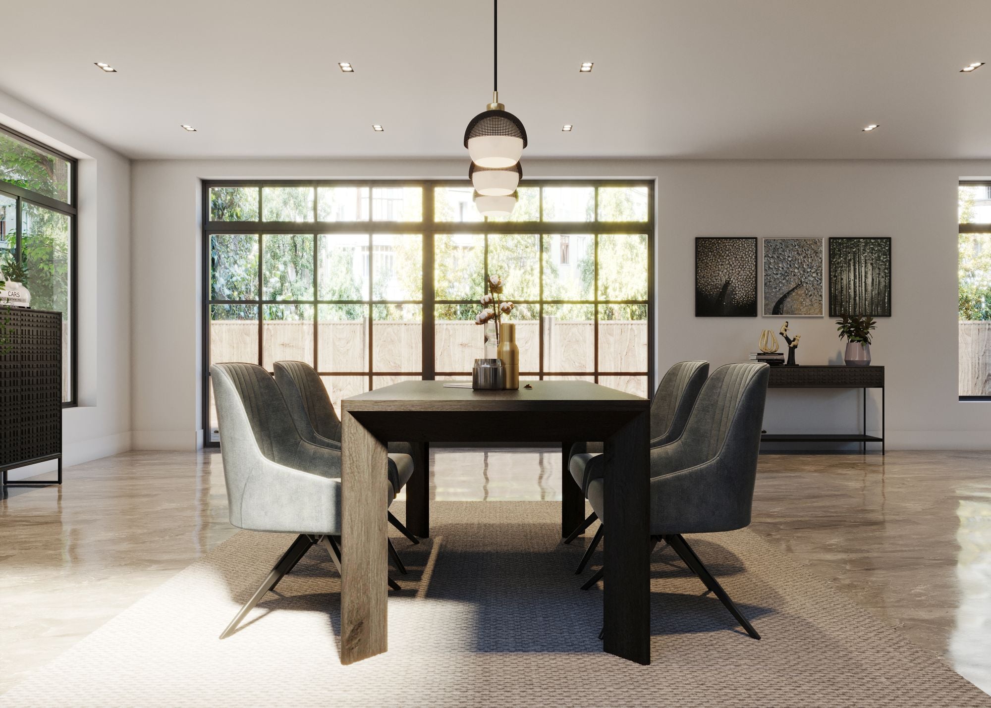 Ingot Fixed Top Dining Table