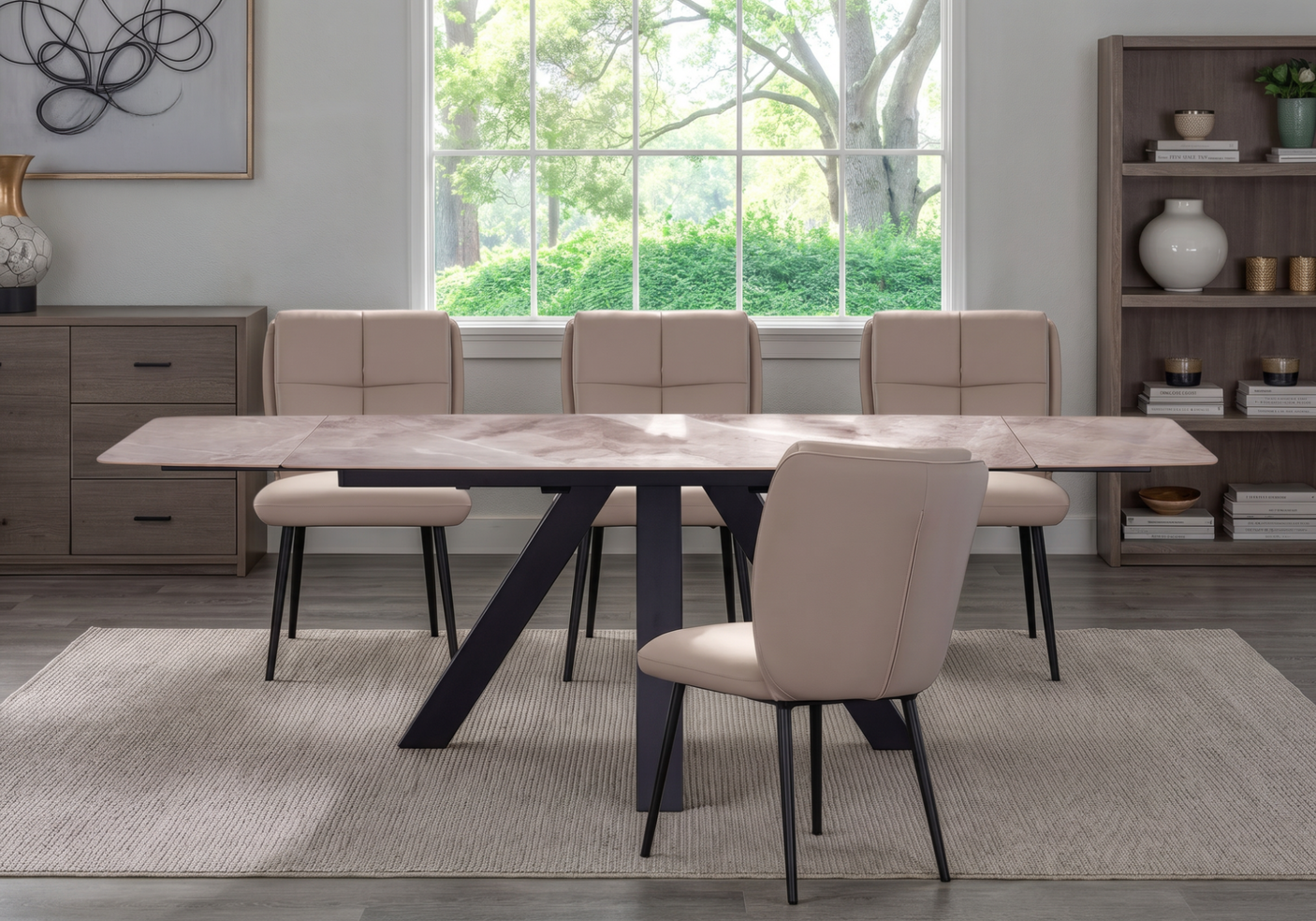 Nadia Table with 4 Chairs