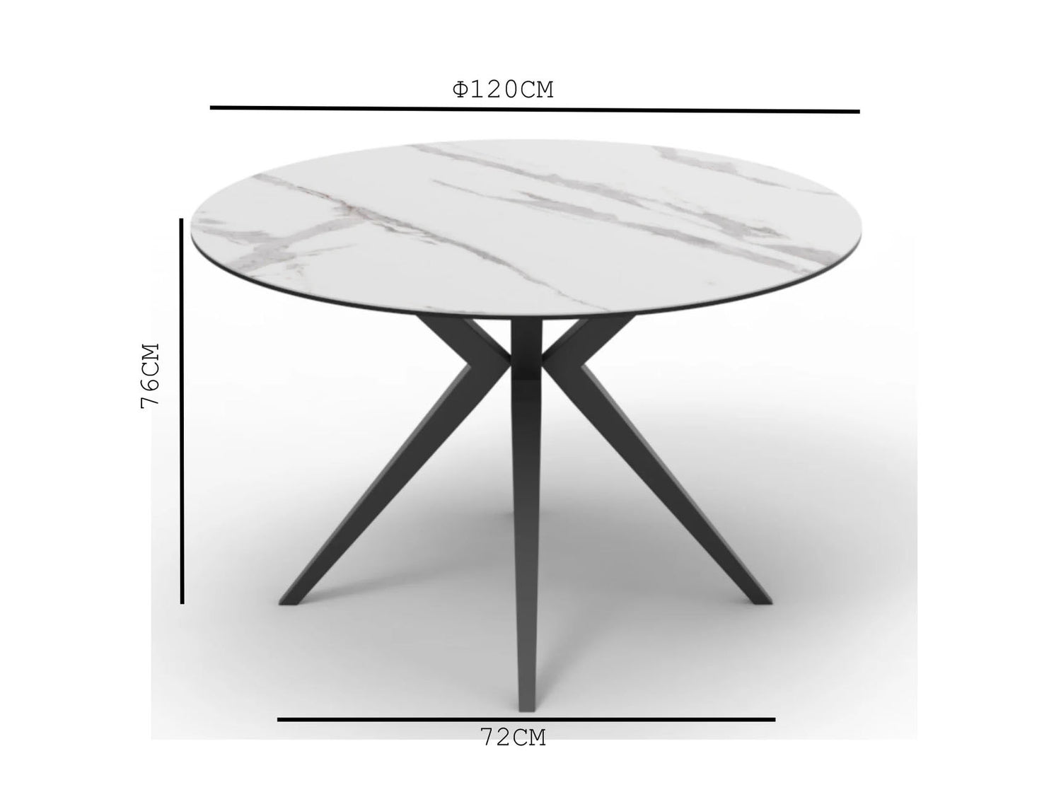 Lago Round Ceramic Dining Table