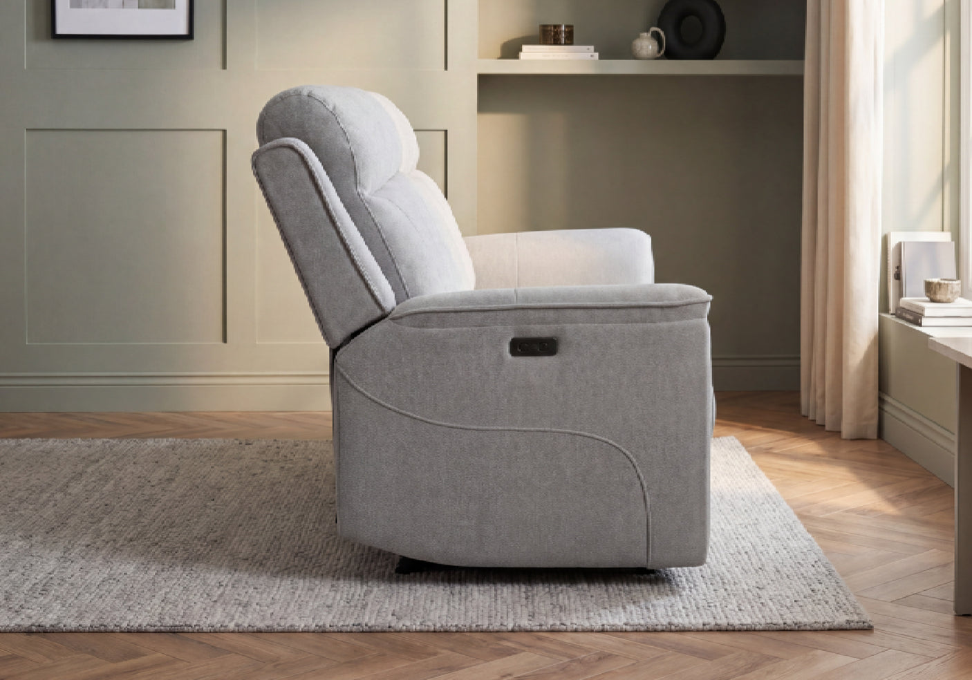 Lily 3 Seater Power Recliner with Drop Down Table