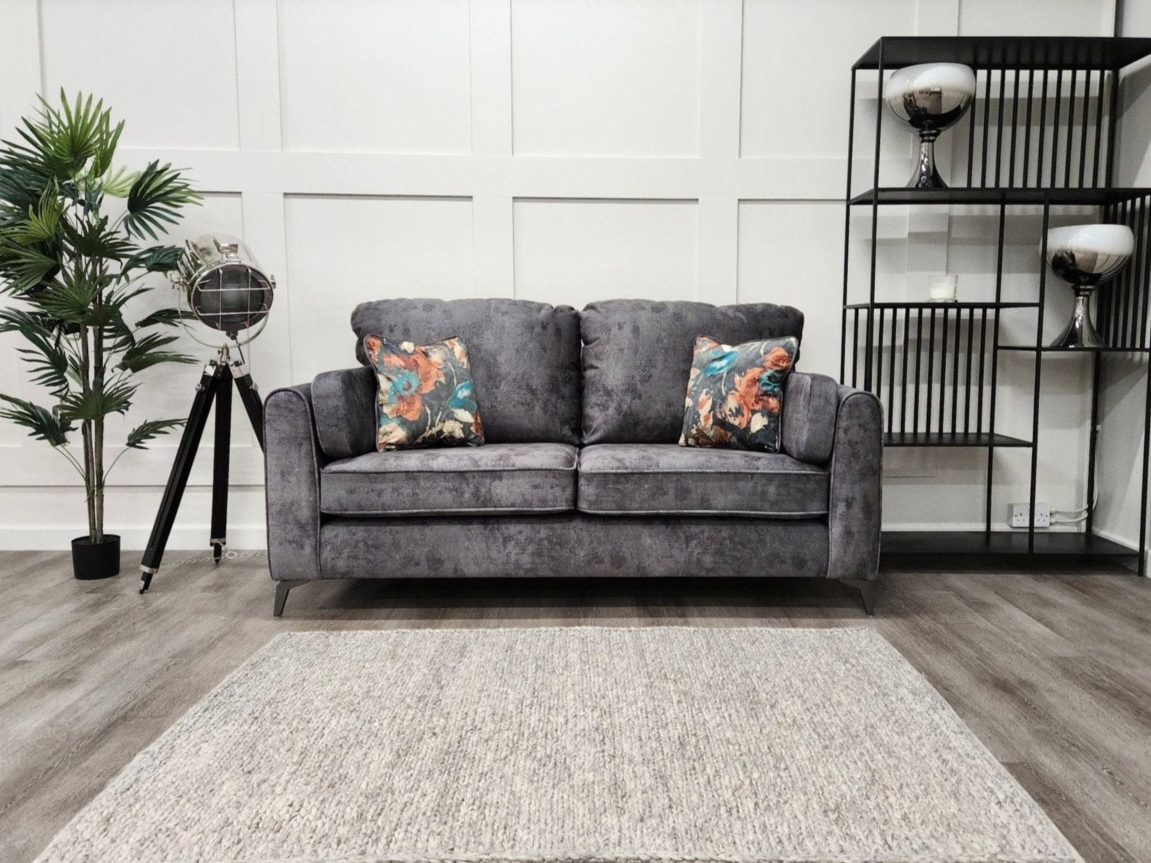 Grey fabric 2 seater Oasis sofa -