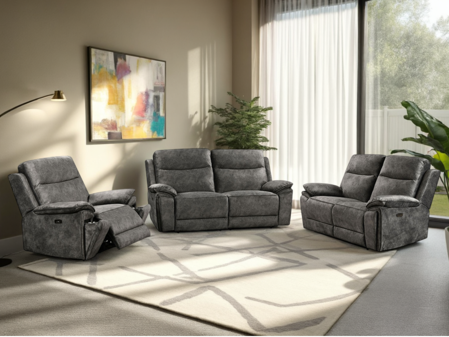 Osaka 3 Seater Power Recliner Sofa