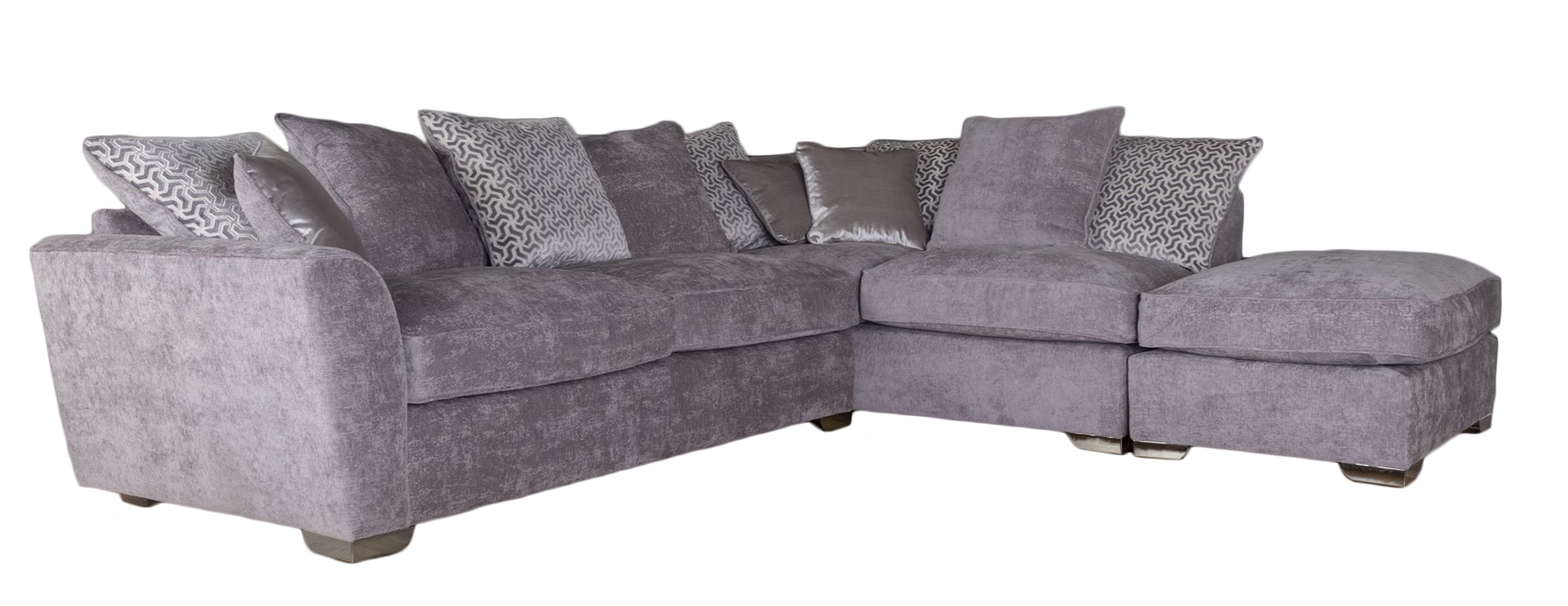 Grey corner sofa standard back deals