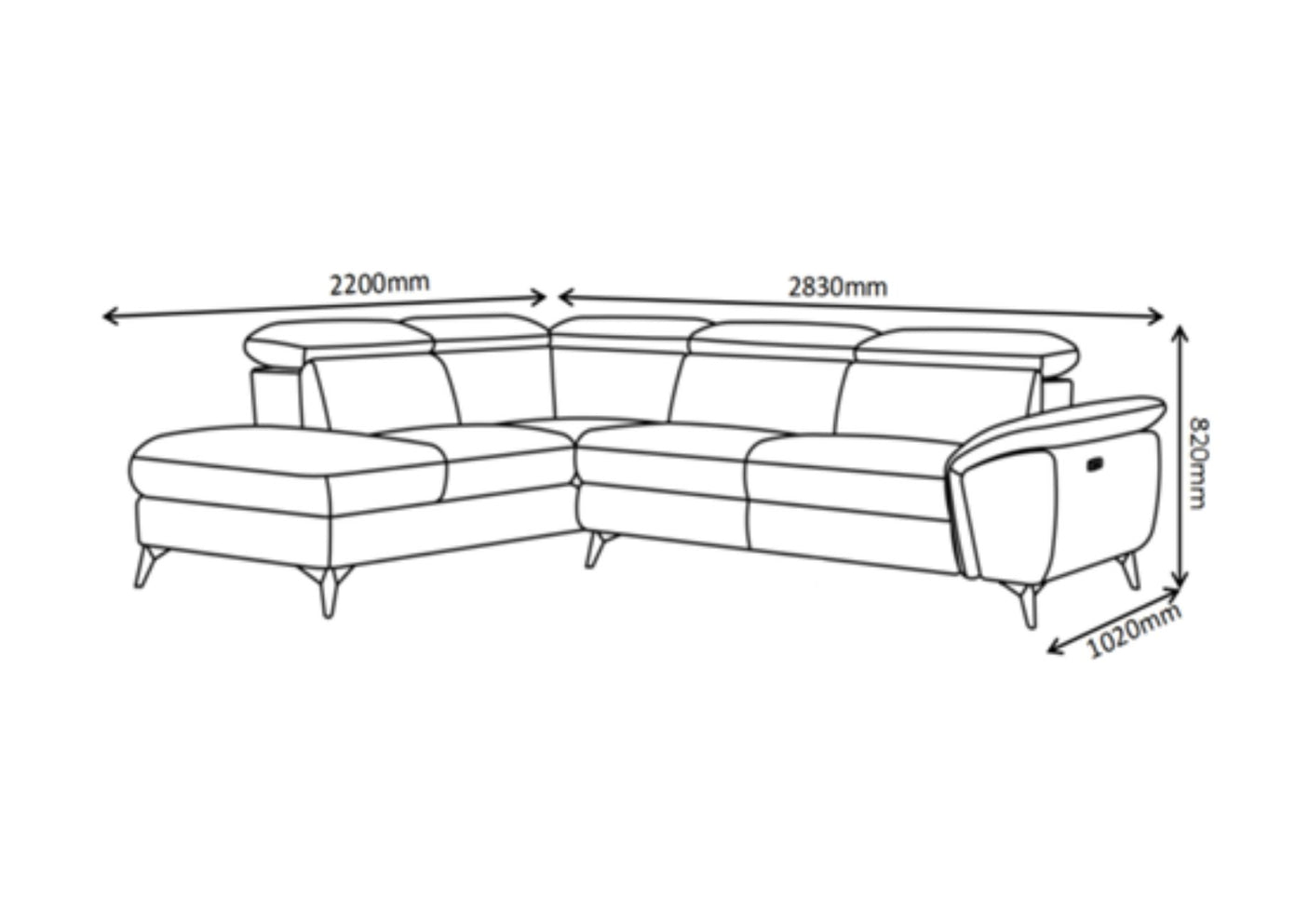 Hugo Power Recliner Chaise