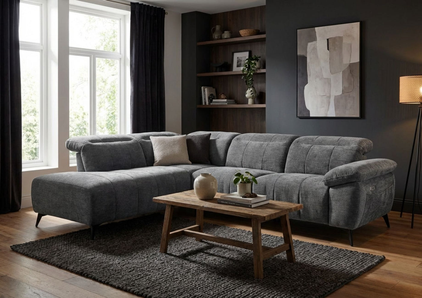 Vesper Chaise Power-Recliner with Manual Headrest