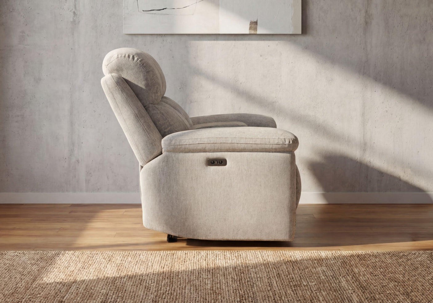 Chloe 2 Seater Power Recliner Sofa with Console
