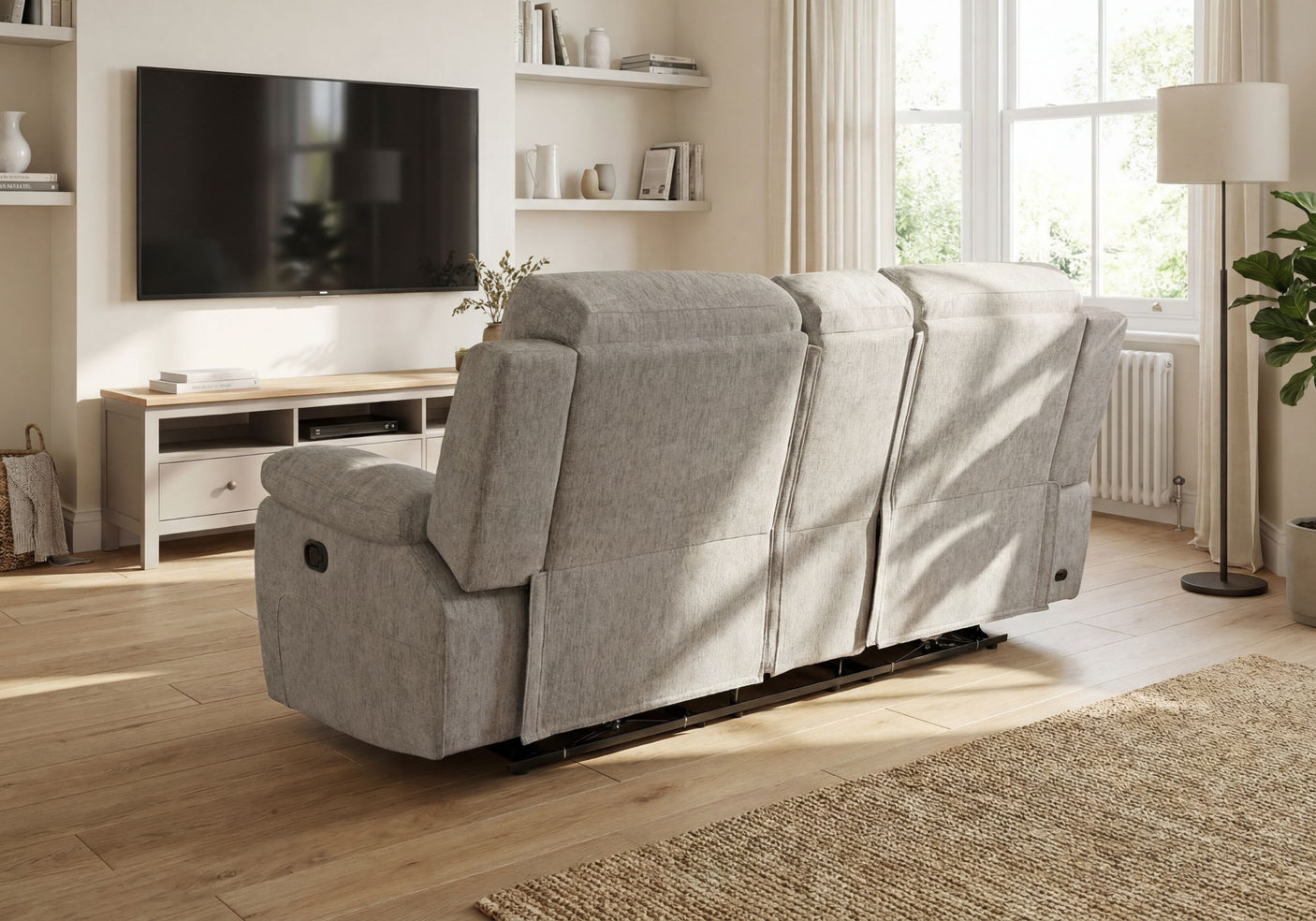 Chloe 2 Seater Power Recliner Sofa with Console
