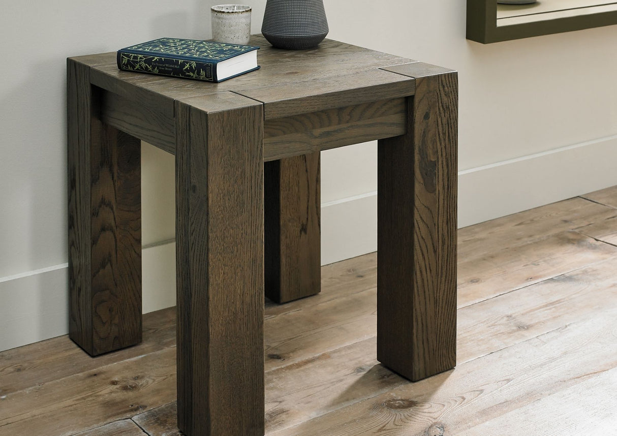 Landon Fumed Oak Lamp Table