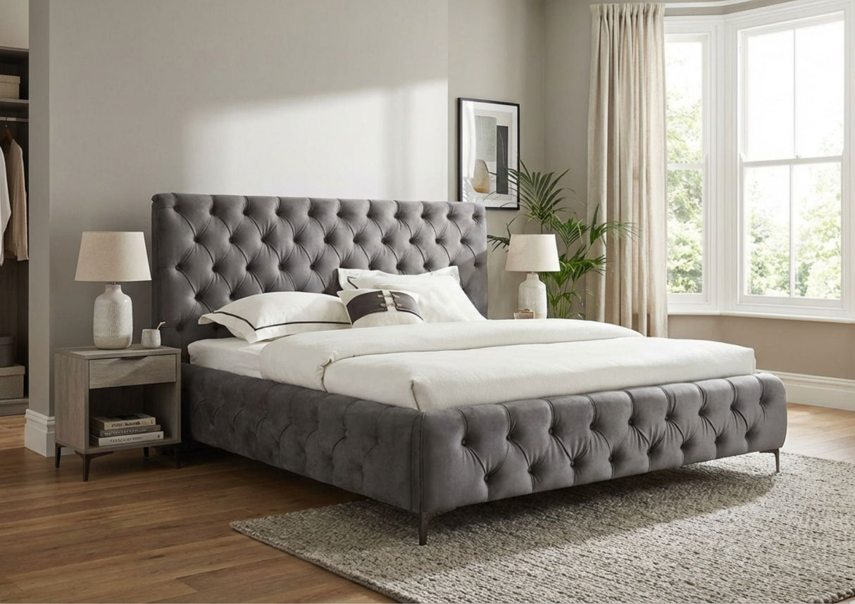 Royal Super King Bed Frame - Grey