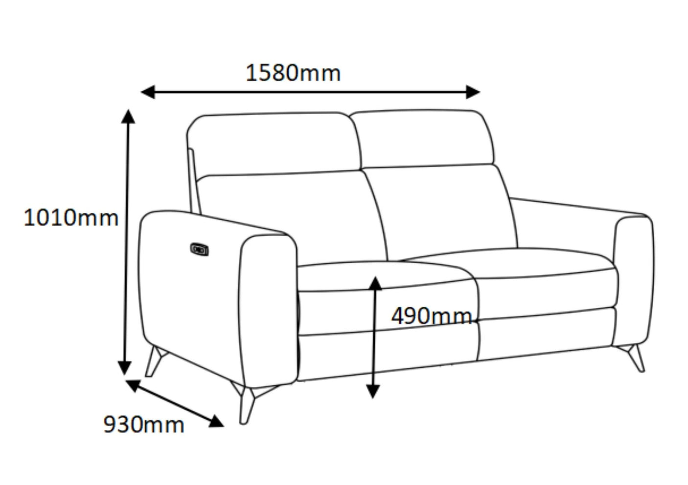 Finch 2-Seater Power Recliner Sofa