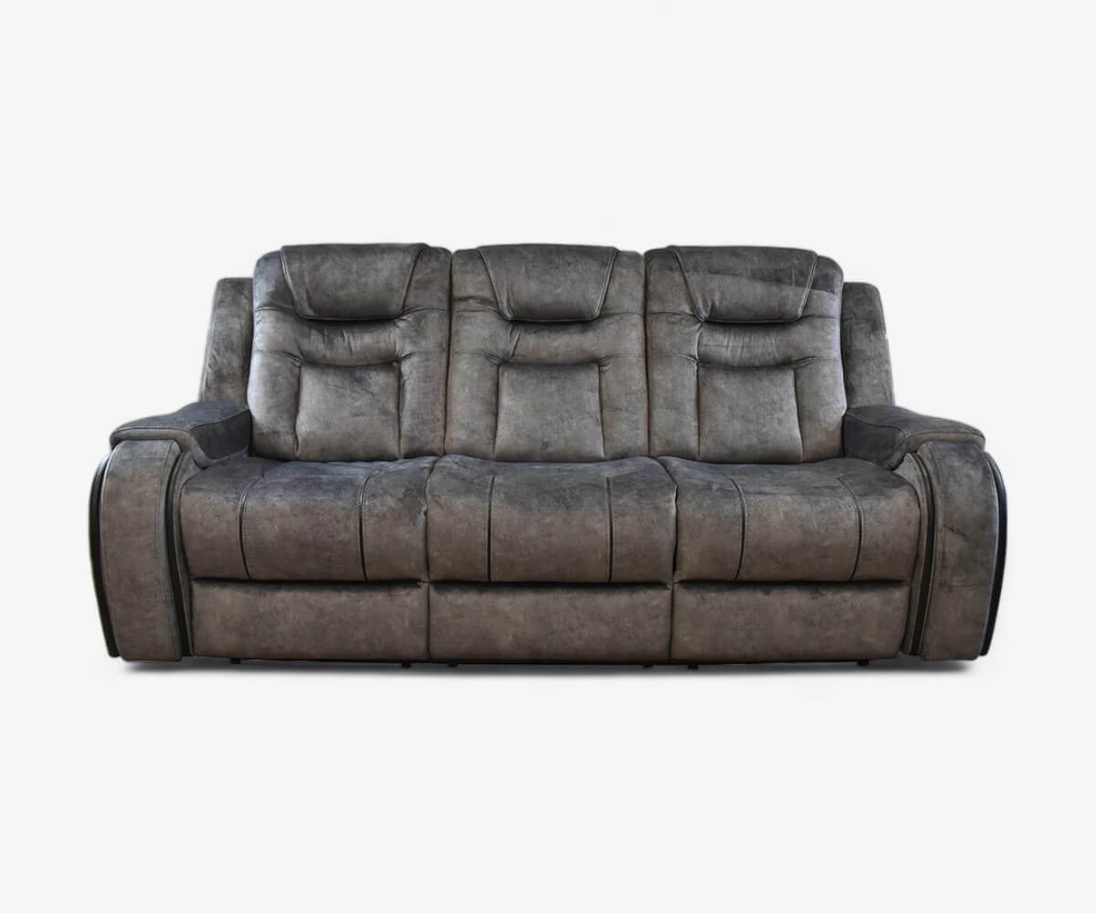 Leather loveseat store with cup holders